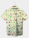 UniJames Green Santa Riding Dinosaur Gift Christmas Short Sleeve Aloha Shirt