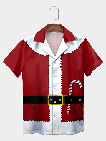UniJames Red Santa Claus Costume Hawaiian Shirt