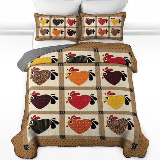 Uni All Season Quilt 3-Piece Set Heartfelt Hen Haven