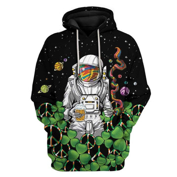 Uni St Patricks Day Hippie Astronaut 3D Shirt