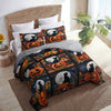 Uni All Season Quilt 3-Piece Set Black Cat Pumpkins Fall Love Peace