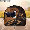 Unijames Leather Pattern Personalized Name & Farm Name Cattle Cap