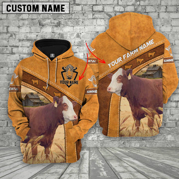 Uni Simmental Custom Name Retro Hoodie