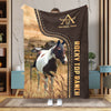 Uni Personalized Image of Marvin Allensworth Leather Pattern Blanket