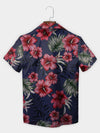 UniJames Indigo Crimson Bloom Hawaiian Shirt