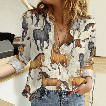 Unique Horses All Printed 3D Casual Shirt For Horse Lovers