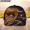 Unijames Leather Pattern Personalized Name & Farm Name Cattle Cap