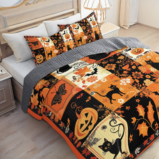 Uni All Season Quilt 3-Piece Set Spooky Patches