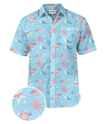 UniJames Men's Island of the Free Button Shirt Shirt