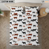 Uni Cattle Breed Pattern Custom Name Bedding Set