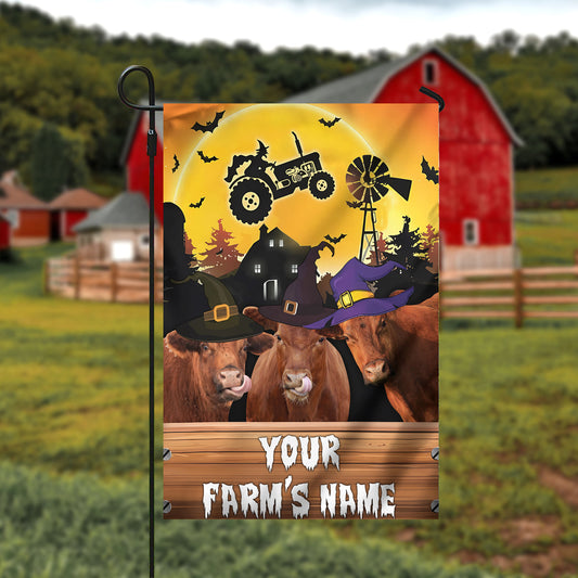 Uni Red Angus Farming Customized Name 3D Flag