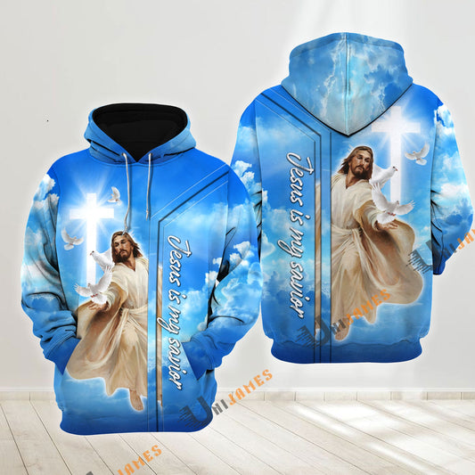 Uni Jesus Is My Savior Blue Sky 3D Hoodie