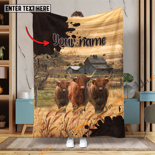 Uni Personalized Name Diligent Highland Blanket