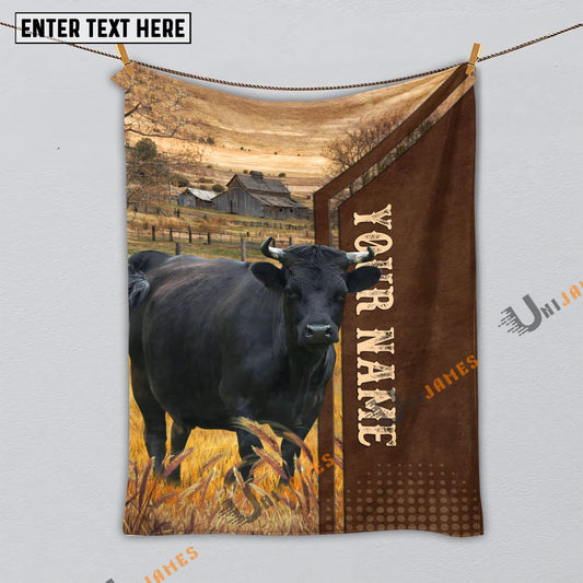 Uni Personalized Name Dexter Farming Life Pattern Blanket