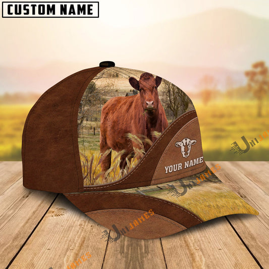 Uni Red Angus Farm Living Pattern Customized Name Cap