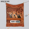 Uni Jersey Cattle Farming Life Personalized Name Blanket