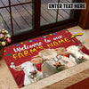 Uni Charolais Christmas Custom Name Doormat