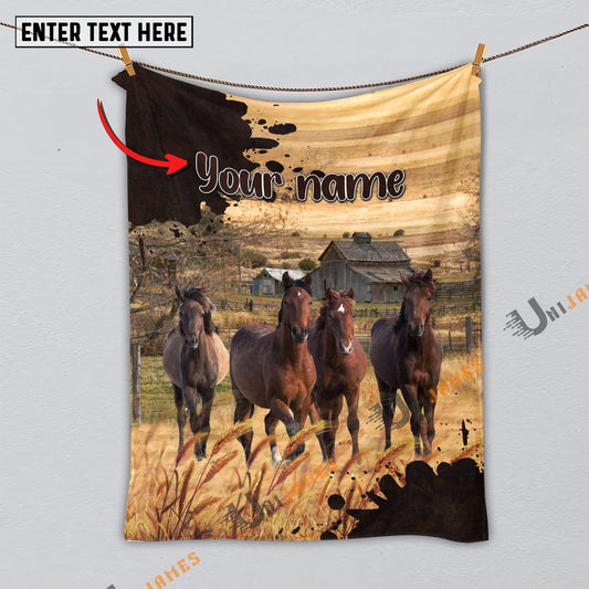 Uni Personalized Name Diligent Horse Blanket