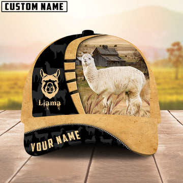 Uni Custom Name Llama Cattle Farmhouse Field Cap