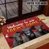 Uni Black Angus Christmas Custom Name Doormat