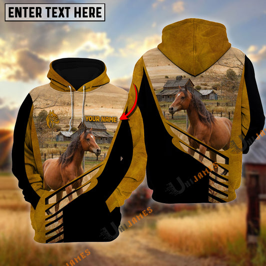 Uni Lucky Horse On Farm Personalized Name Hoodie