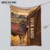 Uni Personalized Name Beefmaster Farming Life Pattern Blanket