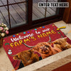 Uni Highland Christmas Custom Name Doormat