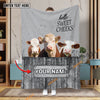 Uni Personalized Name Hereford Hello Sweet Cheeks Pattern Blanket