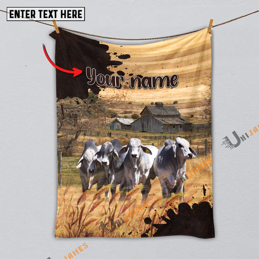 Uni Personalized Name Diligent Brahman Blanket