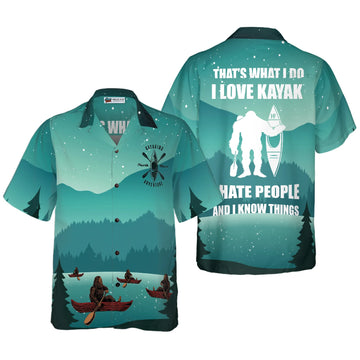 UniJames Darryl Love Kayak & Hate People Hawaiian Shirt