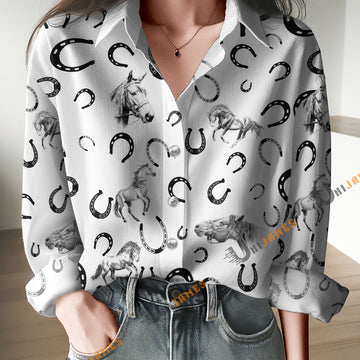 Unique Horse Pattern Casual Shirt