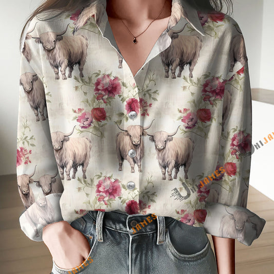 Unique Highland Cows Casual Shirt