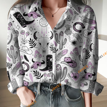 Unique Western Cowgirl Casual Shirt