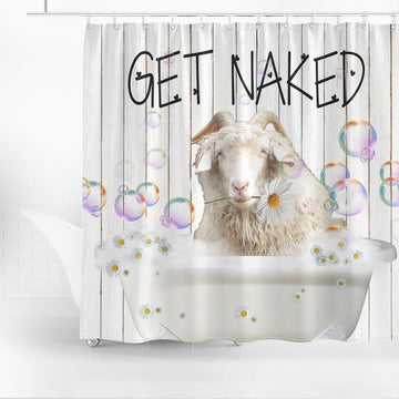 Uni Anggora Get Naked Daisy Shower Curtain