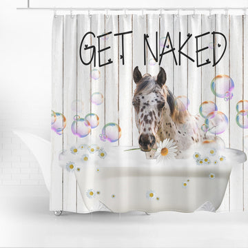 Uni Appaloosa Get Naked Daisy Shower Curtain