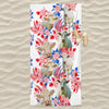Charolais Cattle Hawaiian Inspiration Beach Towel