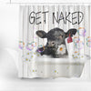 Uni Black Angus Get Naked Daisy Shower Curtain