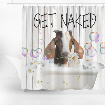 Uni Boer Get Naked Daisy Shower Curtain