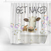 Uni Brown Swiss Get Naked Daisy Shower Curtain