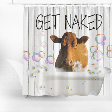 Uni Guernsey Get Naked Daisy Shower Curtain