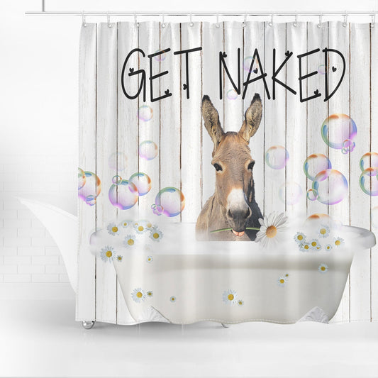 Uni Mule Get Naked Daisy Shower Curtain