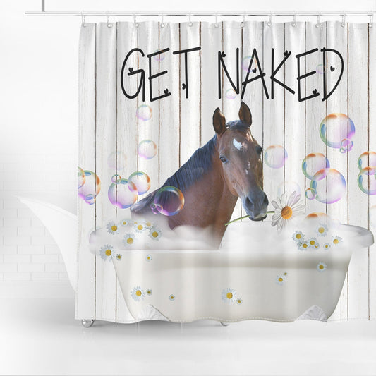 Uni Thoroughbred Get Naked Daisy Shower Curtain