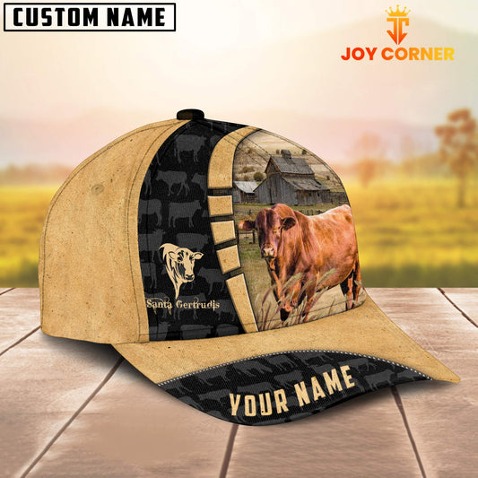 Uni Custom Name Santa Gertrudis Cattle 3D Cap