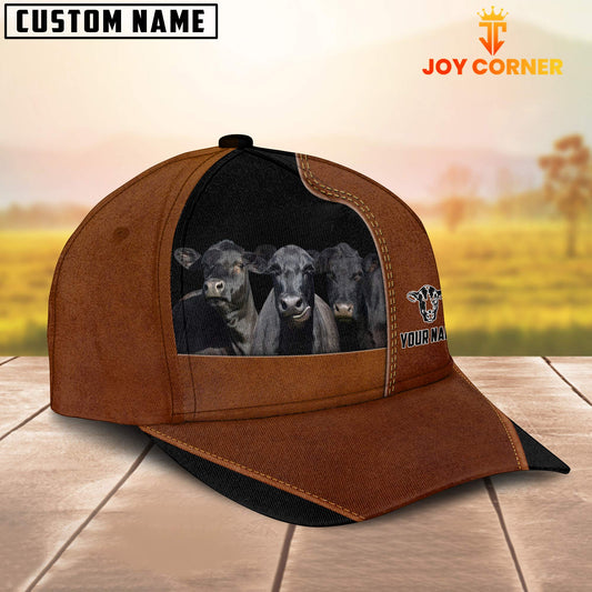 Uni Black Angus Black Brown Farm Customized Name Cap