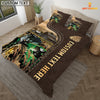 Uni Tractor Custom Text Leather Pattern Bedding Set