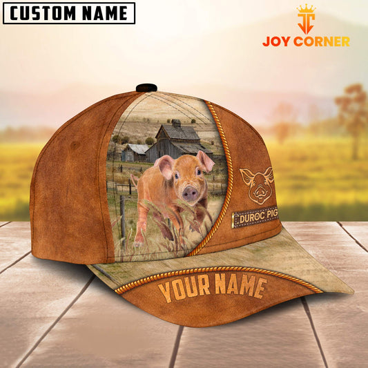 Uni Custom Name Duroc Pig Leather Pattern Cap