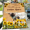 Uni Texas Longhorn Custom Name - Always Stay Humble and Kind Blanket