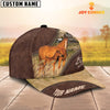 Uni Horse On The Farm Customized Name 3D Brown Cap