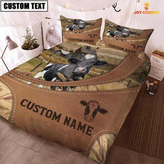 Uni Custom Name Holstein On Farm Bedding Set