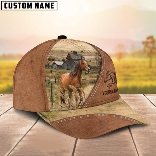 Uni Horse Customized Name Brown Cap